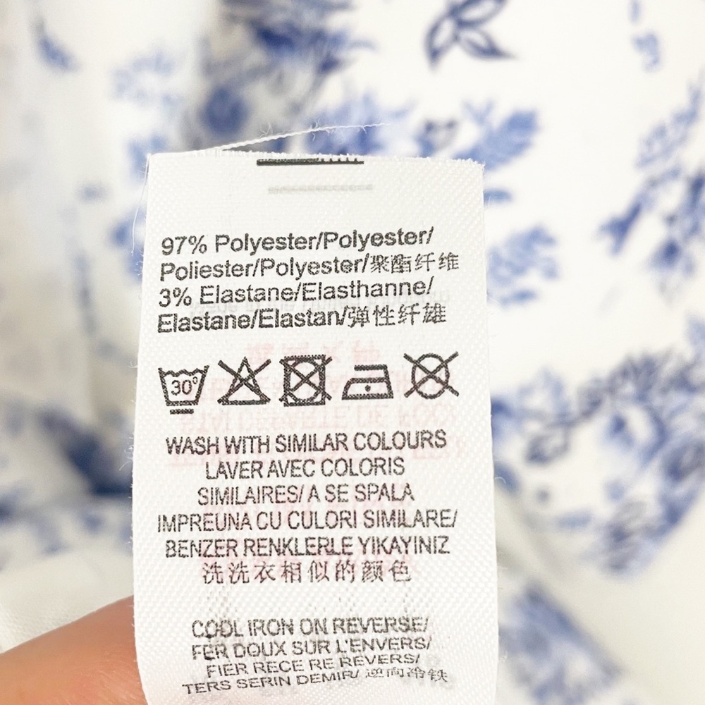 MISSGUIDED Frill Floral Ruffle Day Midi Dress Blue 6 - Picture 7 of 9